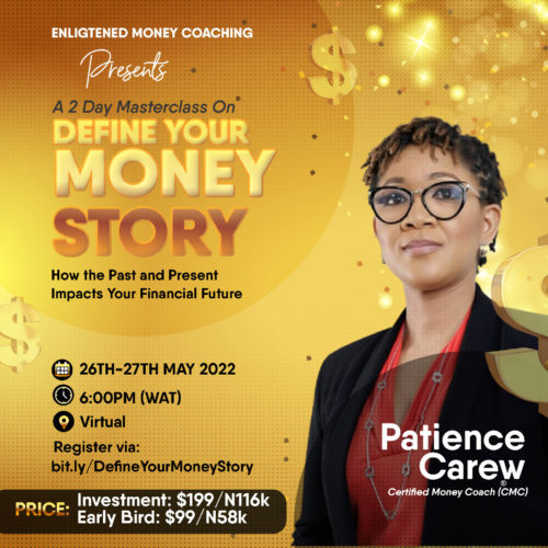 Image showing an invite to a masterclass on "How to change your money mindset